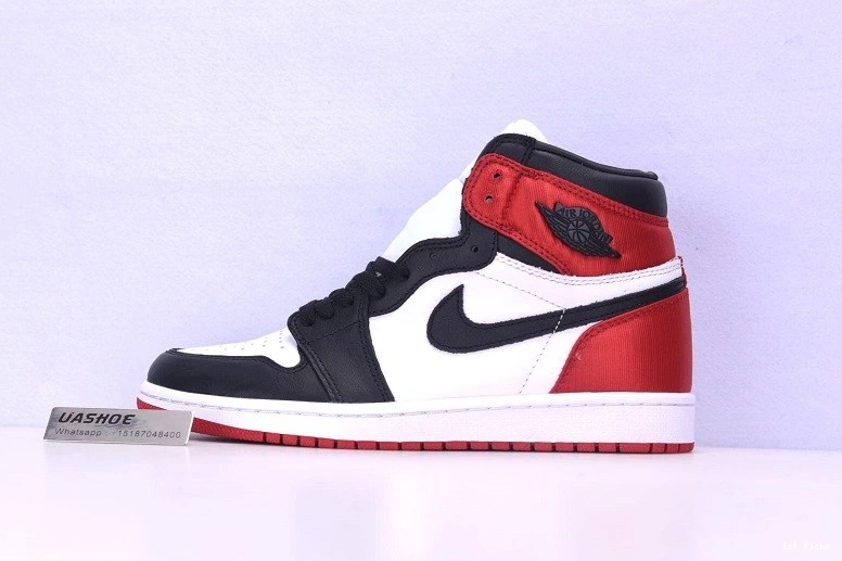  Jordan CD0461-016 1 Retro Satin High Toe Black 1013